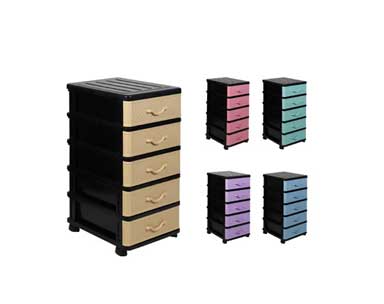 5 Tiers Plastic Drawers 5S
