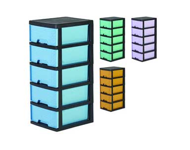 5 Tier Drawers Plastic Cabinet